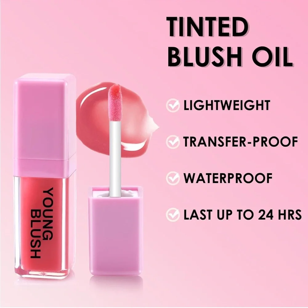 Erinde Tinted Liquid Blush Oil, Blendable, Hydrating & Lightweight Formula